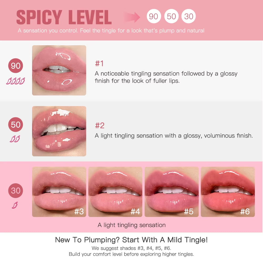 Lip Plumper Deep Hydration Long-Lasting Nourishment High-Shine Gloss Shining Voluminous Finish Lip Moisturizing Liquid